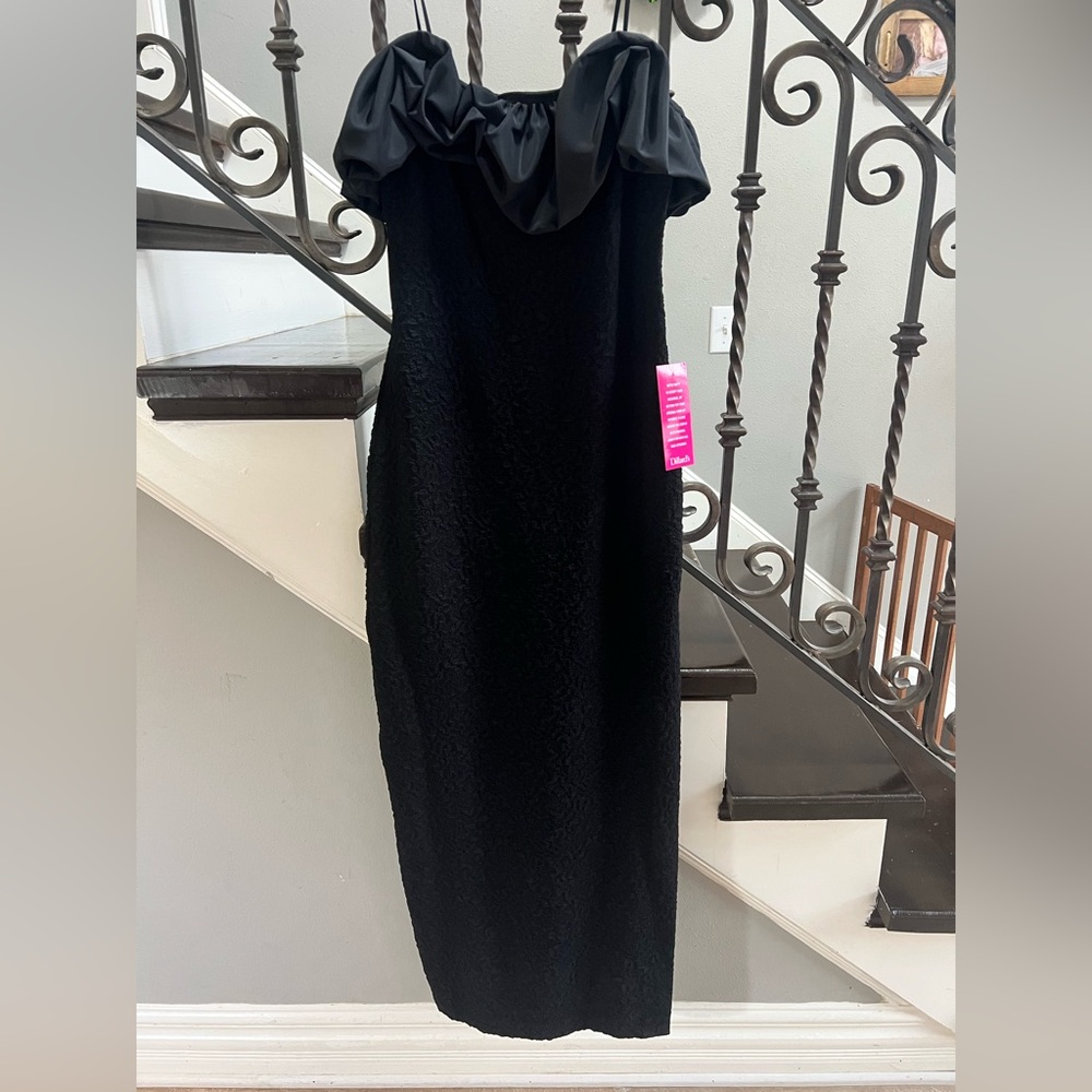 New Badgley Mischka Black Maxi Evening Dress (8) NWT